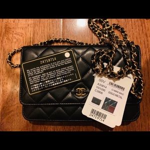 Authentic Chanel Quilted Wallet on Chain